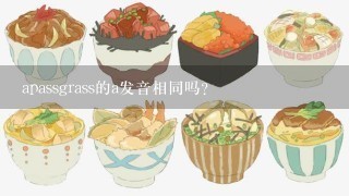 apassgrass的a发音相同吗？