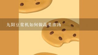 九阳豆浆机如何做蔬菜浓汤