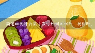 简笔画树叶合集｜教你如何画枫叶、杨树叶、4叶草｜