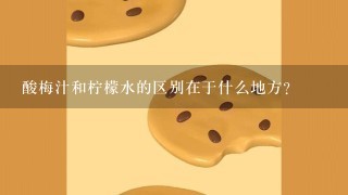 酸梅汁和柠檬水的区别在于什么地方